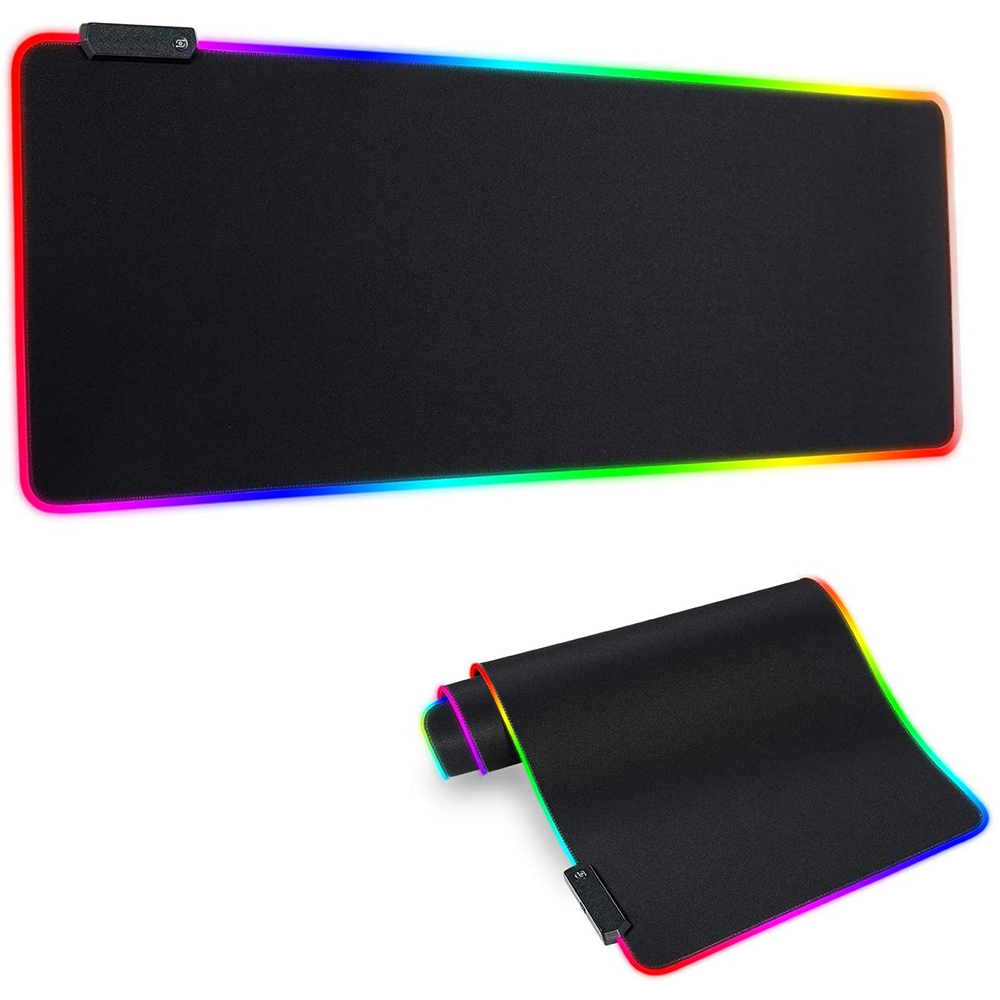 Mouse Pad Extended Rgb - RGBゲーミングマウスパッド - 大型拡張LEDマウスパッド、14種類の照明モード搭載、滑り止めゴムベース、ゲーマー向けマウスパッド