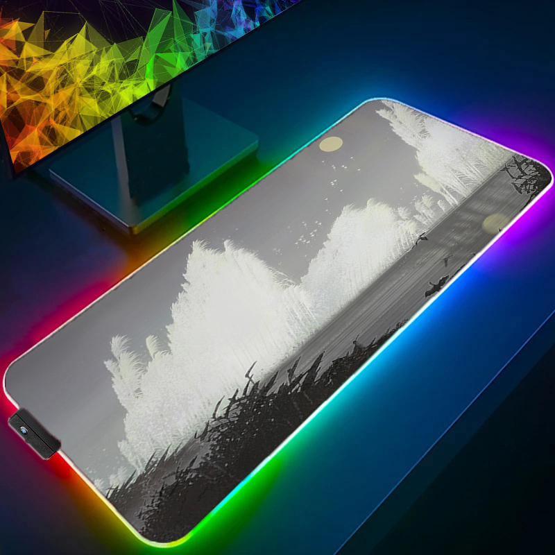Mouse Pad Extended Rgb - RGB LED マウスパッド マルチサイズ ゲーマー ブラック
