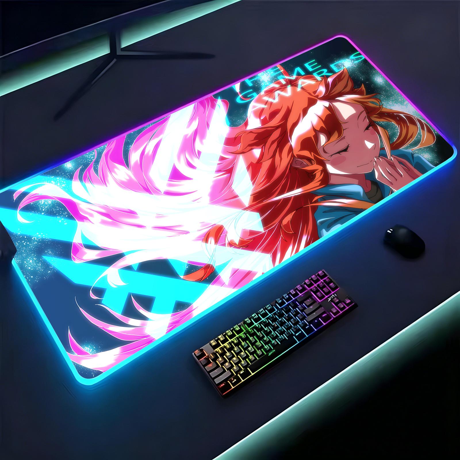 Mouse Pad Extended Rgb - マウスパッド 大型 RGB バックライト付き eスポーツ ゲーミングマウスパッド、滑らかな柔らかい布地表面、LED