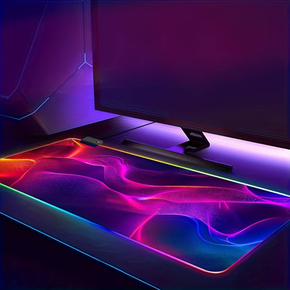 RGB LED カラフルウェーブ大型ゲーミングマウスパッド、 - Mouse Pad Extended Rgb のレビューと価格