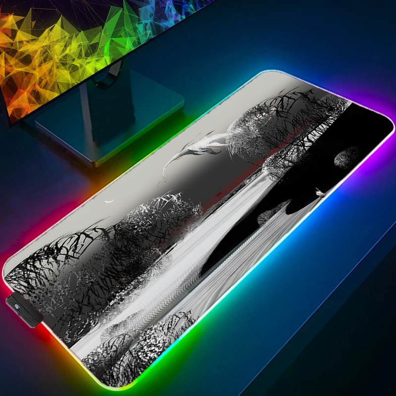 RGB LED マウスパッド マルチサイズ ゲーマー ブラッ - Mouse Pad Extended Rgb のレビューと価格