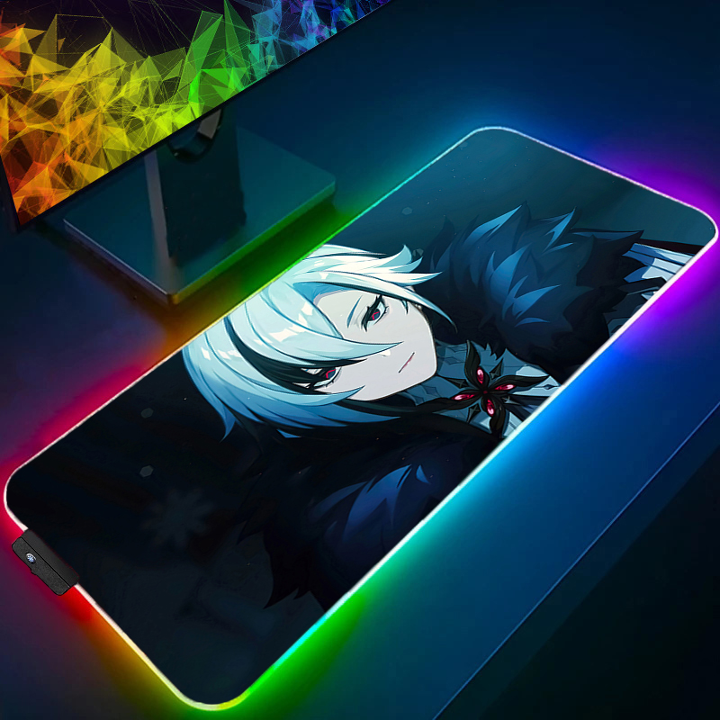 マウスパッドゲーマー LED コンピュータ原神インパクトアル - Mouse Pad Extended Rgb のレビューと価格