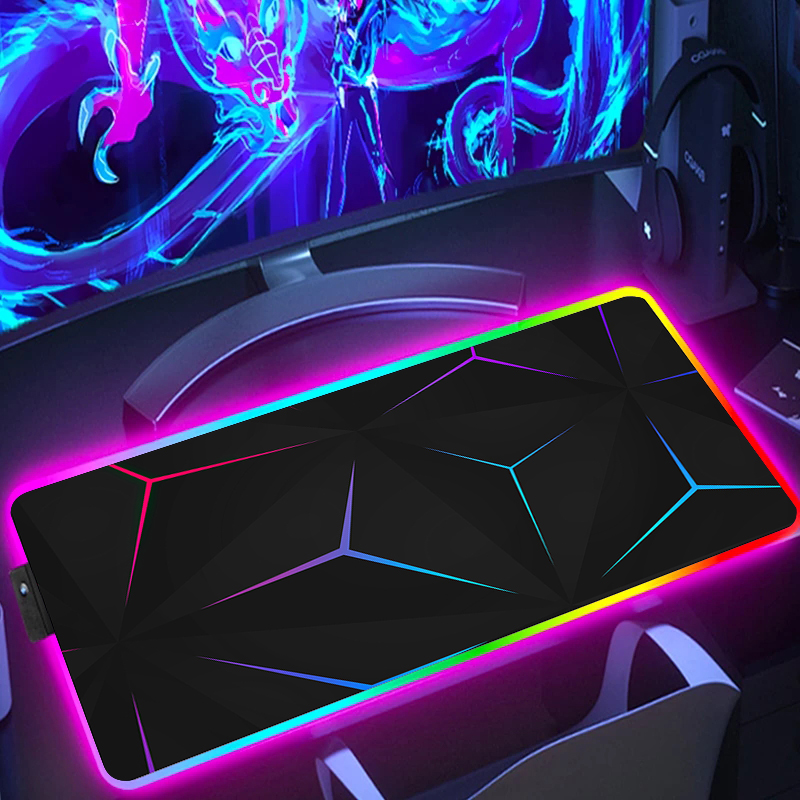 RGB拡張六角形ゲーミングマウスパッド、滑り止めゴム製デスク - Mouse Pad Extended Rgb のレビューと価格